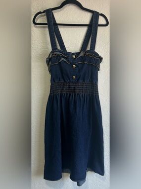 Vintage Miss California Denim Ruffle Sundress